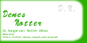 denes notter business card
